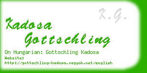 kadosa gottschling business card
